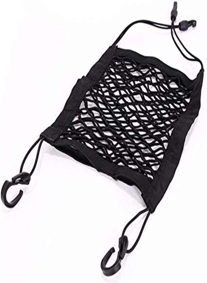 كير فليكشن SHOP360 منظم شبكي للسيارة، حقيبة شبكية لظهر المقعد الخلفي، حاجز للمقعد الخلفي، حامل حقائب للأطفال والحيوانات الأليفة والكلاب، حقيبة تخزين شبكية للسيارة (النوع 3) - Image 1